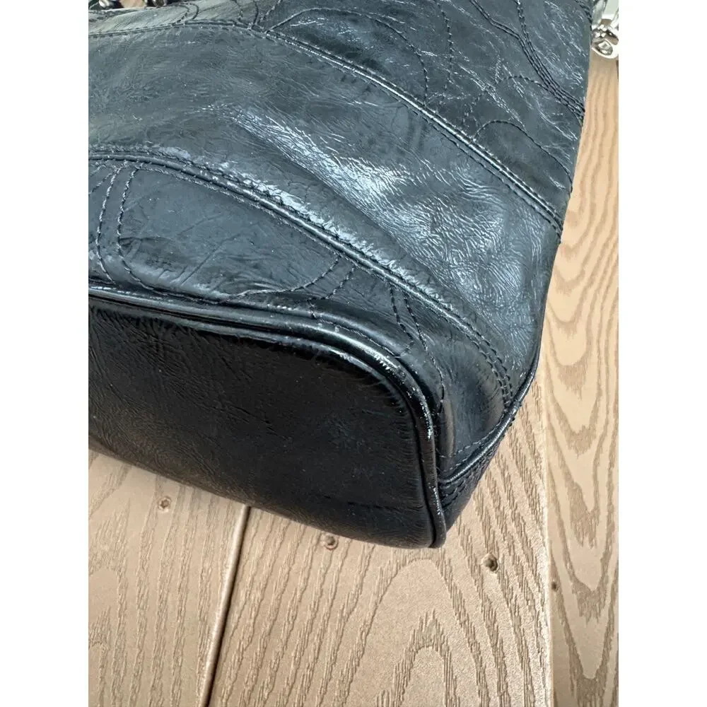 Coach Signature Patent Leather Shoulder Bag F17421 (220